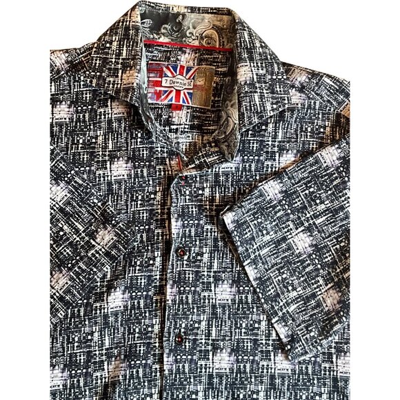 7 Downie St London Mens Size 3‎ US Small Gray/Black/White - Picture 1 of 6